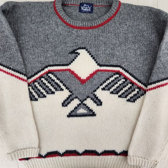 Vintage 80s Woolrich Thunderbird Eagle Cozy Wool … - image 5