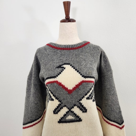 Vintage 80s Woolrich Thunderbird Eagle Cozy Wool … - image 2