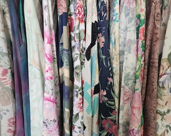 Falda floral vintage misteriosa / Fairycore Cottagecore / Falda romántica de verano de cintura alta estilo años 80 y 90