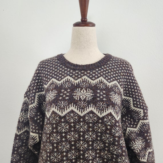 Vintage 1990s Earthen Grunge Chunky Speckled Knit… - image 1