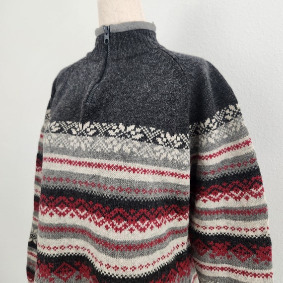 Classic Woolrich 90s Nordic Fairisle Lambswool qu… - image 3