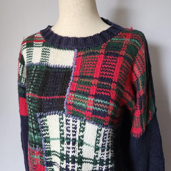 Vintage 1990's Plaid Patchwork Patterned Raime Co… - image 4