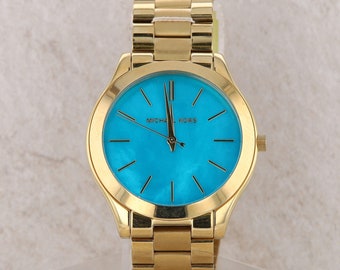 Kors Slim Michael Kors Blau Gold Michael Kors Slim Runway