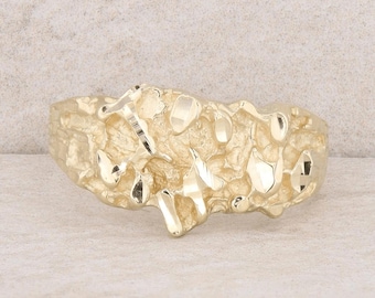 10k Yellow Gold Nugget Style Ring