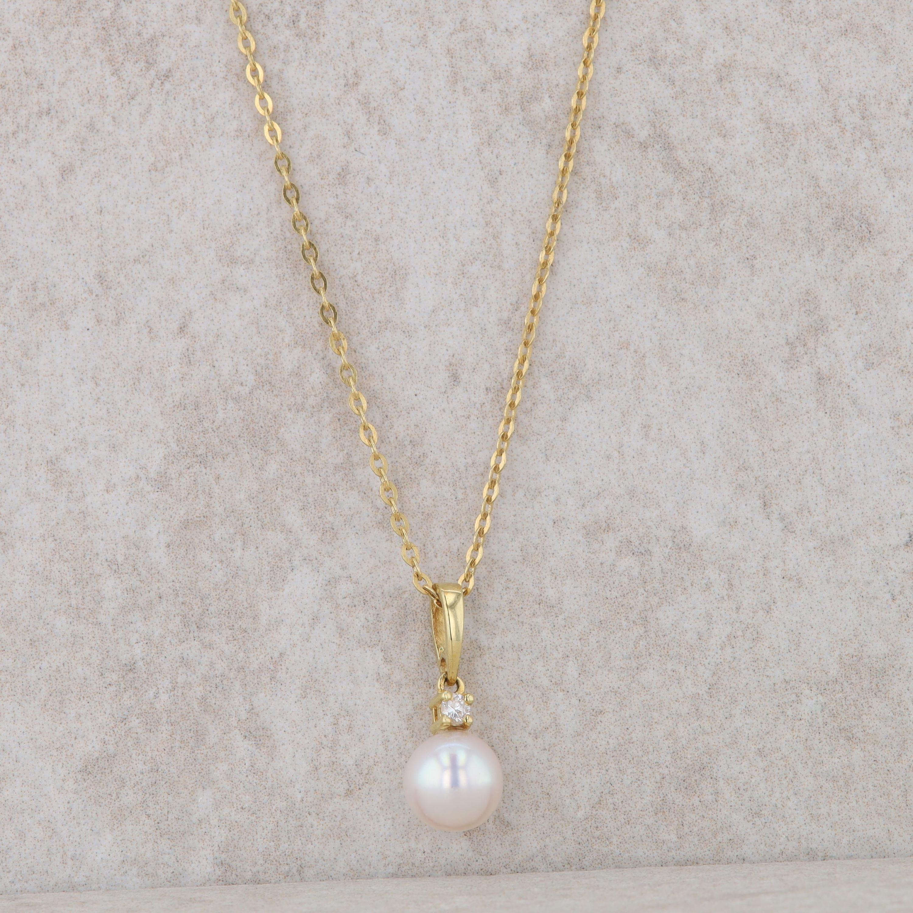 Mikimoto Gold Pendant - Etsy