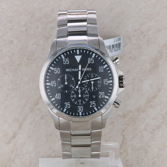 Michael Kors gage Black and Stainless Men s Watch mk8413 Etsy