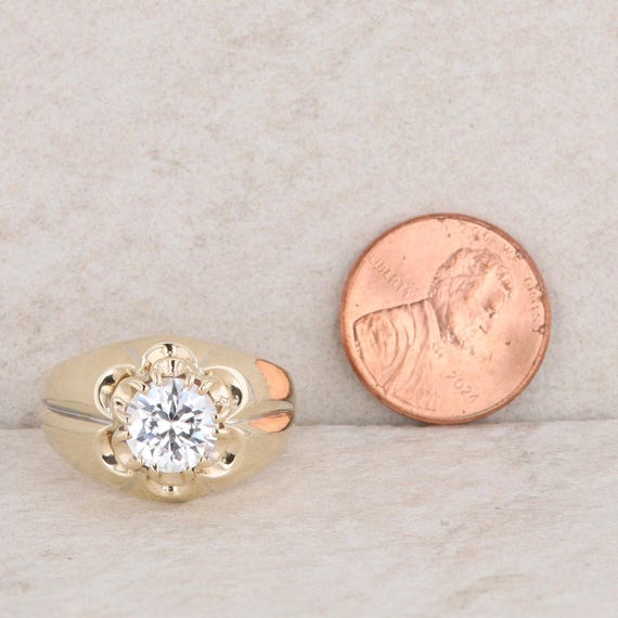 9ct Gold Mens Cubic Zirconia Ring