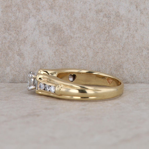 14k Yellow Gold Diamond Engagement Ring - image 2