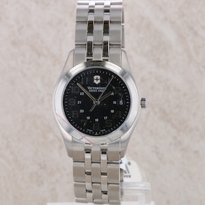 Swiss Army Victorinox Men&#39;s &#39;Alliance&#39; Stainless Steel Watch Black Dial 241046