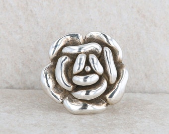 Sterling Silver Rose Flower Fashion Ring