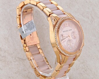 Michael Kors 'blair' Rose Tone Acetate Ladies Watch #mk5943