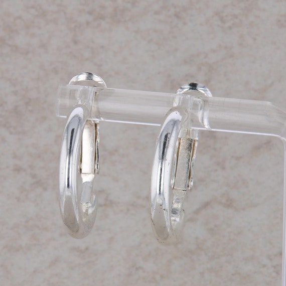 Silver Nickel Plated Hoop Earrings 3.6g