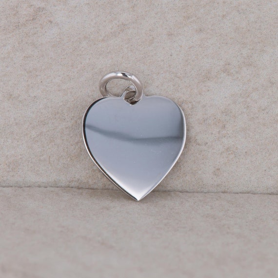 Sterling Silver Heart Charm/Tag 4.2g - image 2