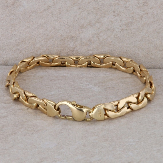 14k Yellow Gold Oval Link Bracelet - image 2