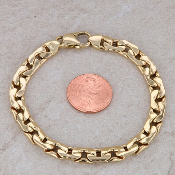 14k Yellow Gold Oval Link Bracelet - image 5