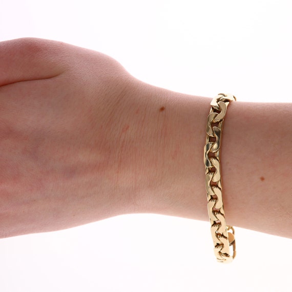 14k Yellow Gold Oval Link Bracelet - image 4