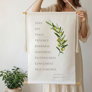 Fruit of the Spirit Wall Hanging, Galatians 5:22 Scripture Wall Art