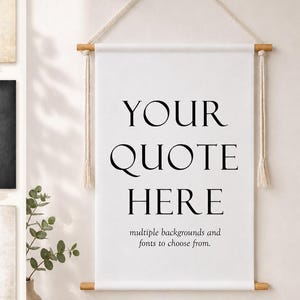 Custom Wall Hanging | Personalized Quote Wall Art | Custom Poem Prayer Scripture Wall Art |  Ready to Hang Wall Hanging |  Cotton tapestry
