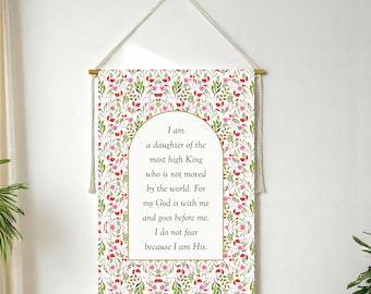 I am a daughter of the king Wall Hanging , Daughter of a King Prints, Scripture Quote baby nursery print, Girl christian bible wall art