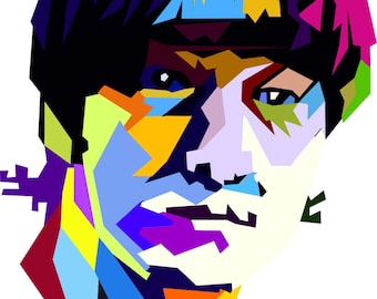 The Beatles vector portrait of John Lennon
