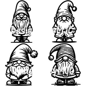 Paquete SVG de gnomos navideños, gnomos SVG, clipart de gnomos, gnomos lindos SVG, silueta de gnomo SVG, archivo de corte de gnomos, gnomos navideños SVG