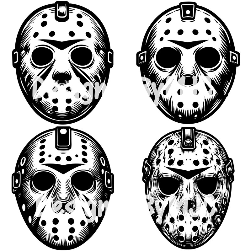 Jason Voorhees Face Mask Friday The 13th - Reusable With 2 Filters, Adult Unisex