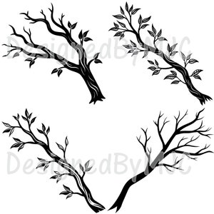 Tree Branch SVG Clipart & PNG Files, Branch PNG Graphics, Digital Clip Art, Cut Files for Cricut and Silhouette, Laser Engraving