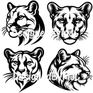 Cougars SVG, SVG Cougar, mascotte Cougar svg, svg logo Cougar maman Cougar Cricut & Silhouette, Cougar école Logo svg