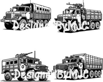 Military Truck SVG, Truck Svg, Soldier Truck Svg, Army Truck Svg, Soldier War Transportation Vehicle, War Vehicle svg