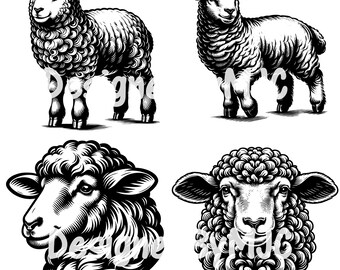 Lamb SVG Bundle & PNG Files, Lamb Png, Lamb Clipart, Lamb Vector, Lamb Silhouette, Sheep Svg, Sheep Png, Sheep Clipart, Sheep Vector