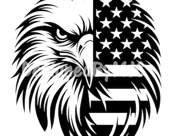 Eagle With American Flag Svg, American Flag Svg, Eagle Svg, Eagle Through Flag Svg, Eagle Shirt, USA Patriotic Svg, 4th of July Svg Png