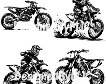 Dirtbike SVG Bundle & PNG Files, Dirt Bike Bundle svg png, Motocross Rider Svg Files, Dirt Bike Vector Art