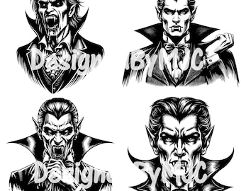 Vampire SVG Bundle & PNG Files, Dracula Vampire svg, Supernatural Spooky Creatures svg, Vampire Teeth, Gothic svg