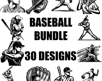 Baseball Player SVG Bundle, Baseball Player Clipart, Baseball SVG, Baseball Clipart, Baseball svg, Baseball Bat Svg, Baseball Stitches Svg