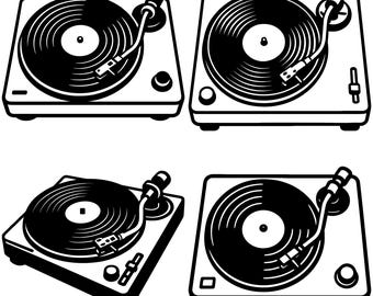 レコード プレーヤー SVG - ビニール レコード ターンテーブル レトロ