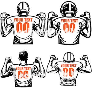 Customizable Football Player SVG, Football SVG, Football Name svg, Football Cricut, Football Team Shirt, Personalized Jersey Name svg