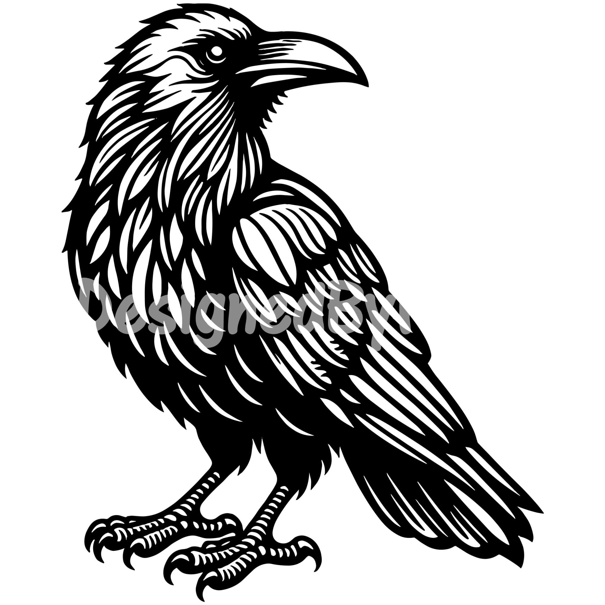 Raven5605 Files Raven SVG Bundle & PNG Files, Raven Bundle Svg Png, Halloween Raven Svg ...