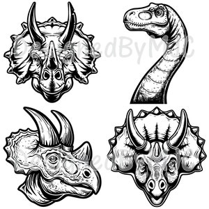 Dinosaur SVG Clipart & PNG Files, T-rex Graphics, Digital Clip Art, Cut ...