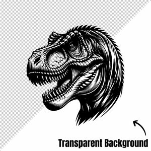 Dinosaur SVG Clipart & PNG Files, T-rex Graphics, Digital Clip Art, Cut ...