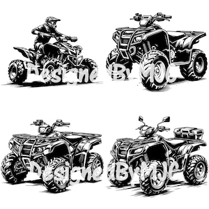 VTT SVG Bundle & fichiers PNG, vecteur de VTT aventure VTT, quad 4 à quatre roues svg, VTT vélo Quad Bundle