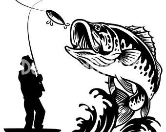 Pesca de lubina SVG PNG Archivos, Archivos de corte svg de lubina, Pesca svg, Lubina png, Vector de lubina, Cricut de lubina, Archivo de corte de lubina, Anzuelo de pescado Svg Png