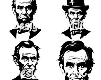 Abraham Lincoln SVG PNG, American Pride, Patriotic svg, President svg, President Of The United States, Us Presidents