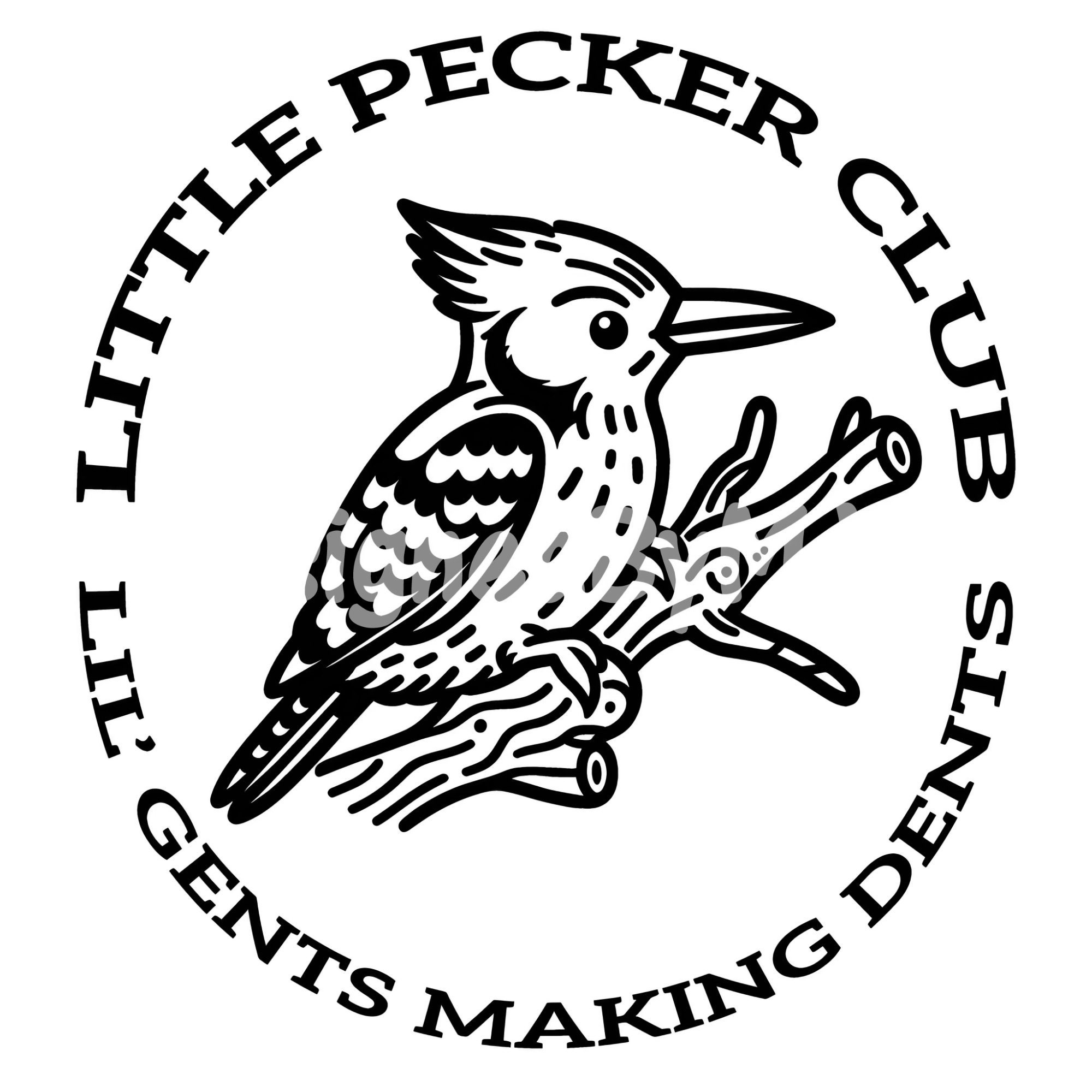 Little Pecker Club SVG PNG, Sublimation Design, Funny Woodpecker Meme