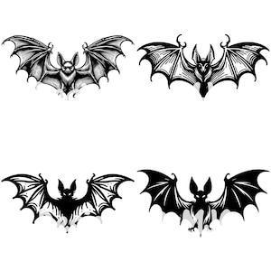 Pakiet nietoperzy Halloween SVG, Nietoperz SVG, Dekoracja na Halloween Nietoperze SVG, Pakiet sylwetki nietoperzy SVG, Noc Halloween Nietoperz SVG