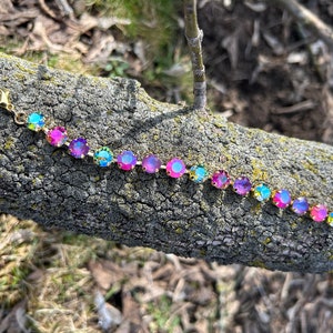 Moonlit Roses 8mm Austrian crystal bracelet