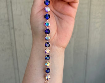 Bracciale Cosmos viola da 8 mm impreziosito da cristalli Swarovski®