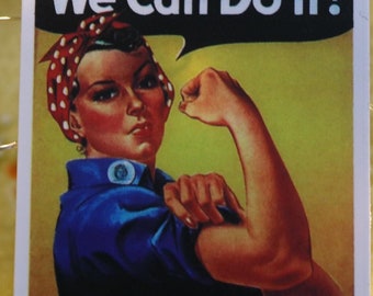 Rosie die Nieterin | 90er Jahre Aufkleber | Retro Aufkleber | Laptop Aufkleber | Rosie the Riveter Sticker | Dekor | Wir schaffen das Sticker