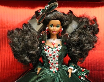 Felices fiestas Barbie / Barbie Mattel / Barbie navideña / Barbie de vacaciones / Barbie felices fiestas / Muñeca Barbie Mattel de los 90