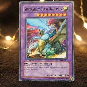 Superalloy Beast Raptinus 1a Edizione / Yugioh / Carta collezionabile Yugioh rara / Giochi di carte collezionabili / Idea regalo Yugioh / Regalo per lui / Anni '90