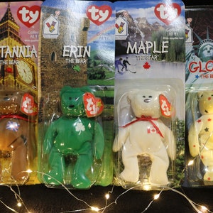 Ultra Rare TY Beanie Babies Mcdonalds Minis | Unopened Beanie Babies | TY | Collectibles | Maple Erin Glory Britannia 1993 & Oakbrook Error